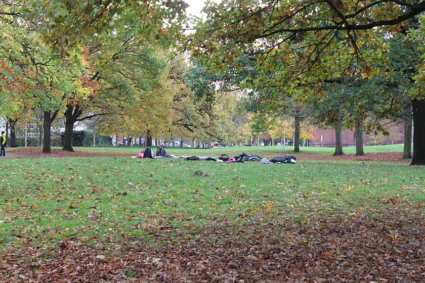 Bild zeigt den Klassenplatz im Park
